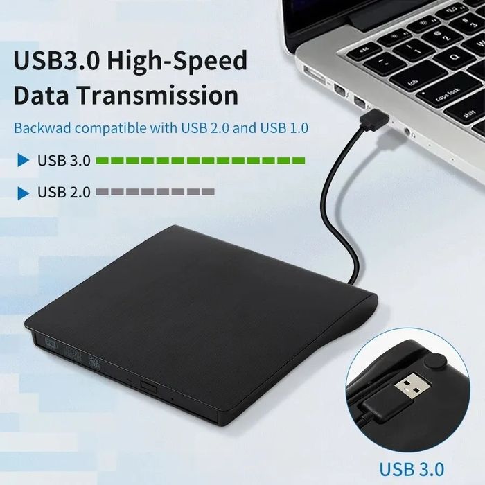Внешний привод SD, DVD-RW, зовнішній дисковод USB 3.0, проигрыватель