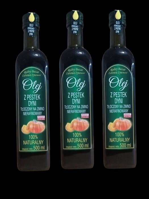 Olej z pestek dyni tłoczony na zimno 3x500 ml