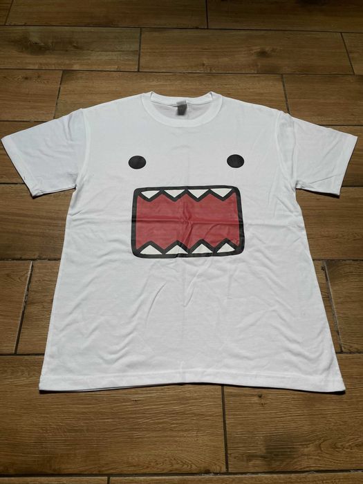 White Alternative Domo Kun Face Graphic T-Shirt L