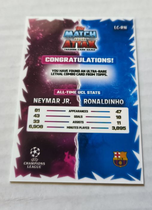 Topps Match Attax 25/26 Lethal Combo Neymar & Ronaldinho LC-RN