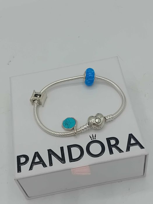 Bransoletka Pandora + 3 charmsy
