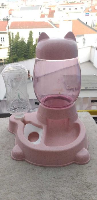 Comedouro e Bebedouro rosa