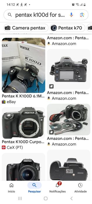 Maquina pentax k 100. Com