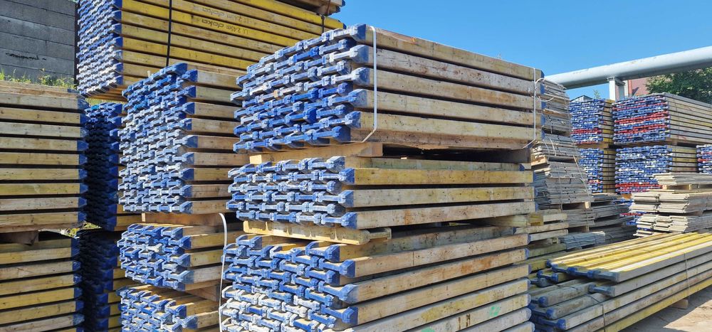 Dźwigar DOKI Stemple Podpory Sklejka Blaty Trójnóg Głowice Rusztowania