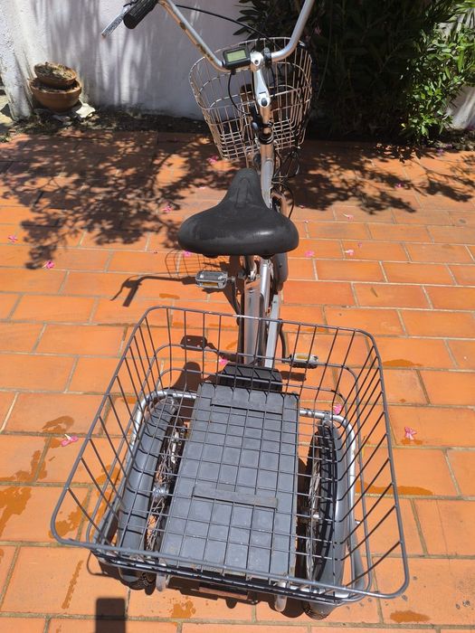 Triciclo Elétrico Orbit – Autonomia até 30 km – Cesto Duplo – Excelente Estado