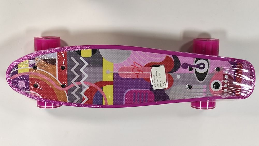 Deskorolka fiszka dla dzieci świecące koła LED RGB