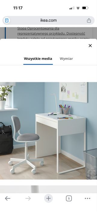 Biurko i krzesło dla dziecka IKEA