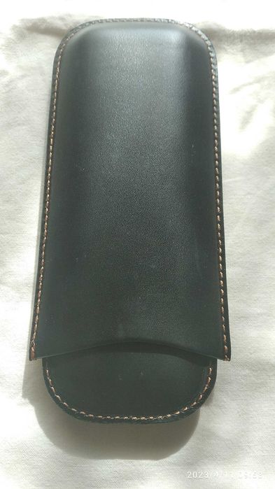 DUNHILL кожаный футляр для мужчин  , цвет темно коричневый