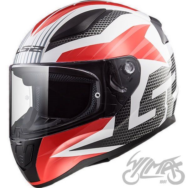 Kask Motocyklowy LS2 FF353 Rapid Grid WHITE RED