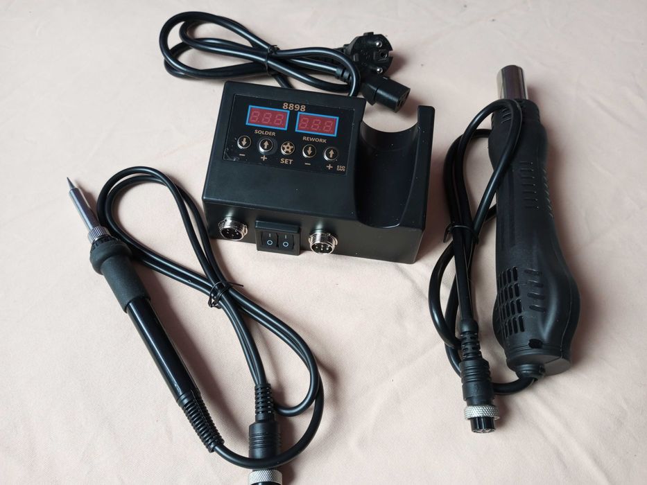 Паяльная станция полный комплект.Фен паяльник для ремонта электроники