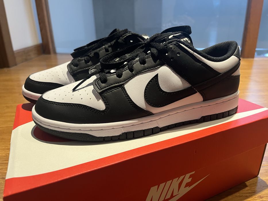 Nike dunk low panda sneakersy czarne