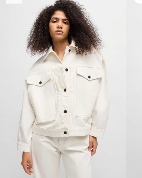 Kurtka jeansowa oversize Hugo boss rozmiar L biała