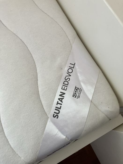 BRIMNES Cama individual c/2 gav, branca, 80x200 e colchão Sultan