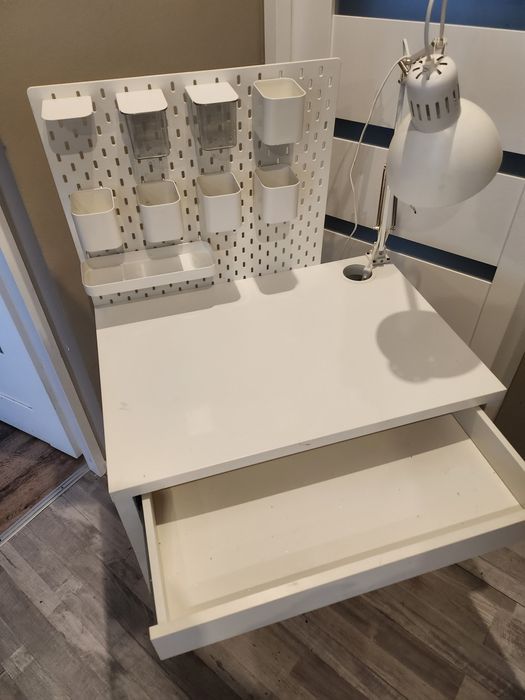 Biurko małe białe zestaw