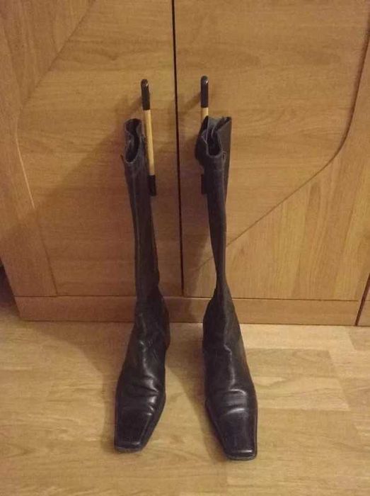 Kozaki r 37 - wiosenne, skóra naturalna