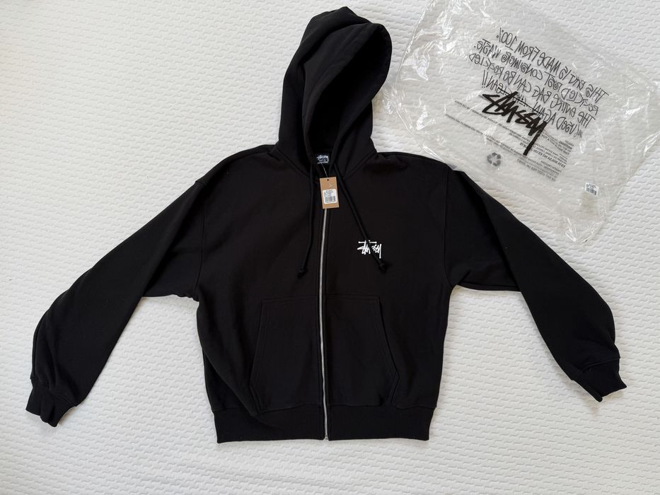 Кофта Stussy Zip Hoodie L оригінал, чорна, нова, США