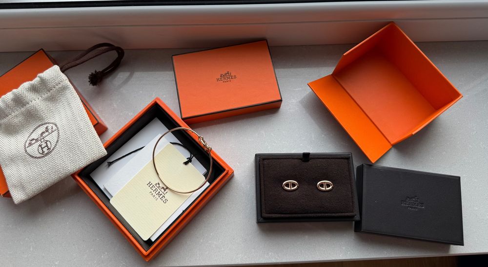 Zestaw biżuterii Hermes Farandole kolczyki i bransoletka nowe