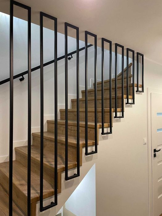 Balustrada typu harfa, lamele, ramki