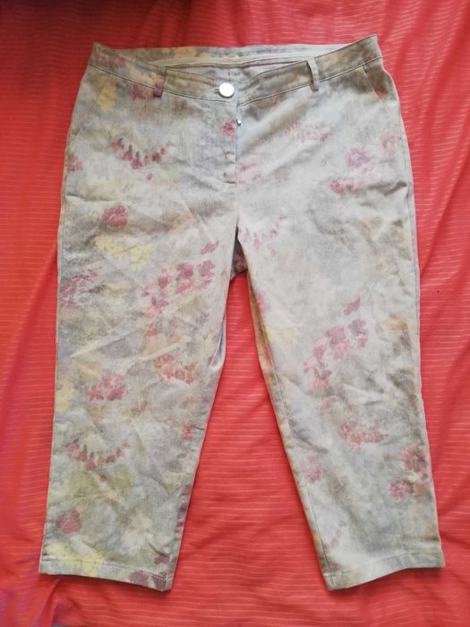 rybaczki w kwiaty pastelowe cienki jeans r. M/L Everywear