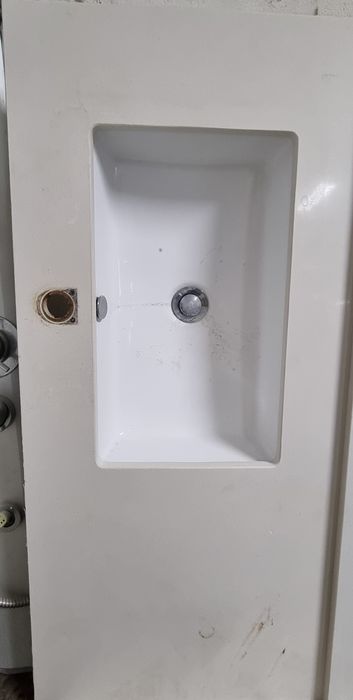 Pedra bege base de móvel WC