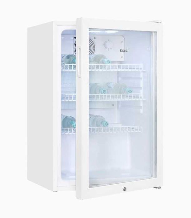 Exquisit Lodówka drzwi szklane GKS120-GT-160C  pojemność 118 l zamek