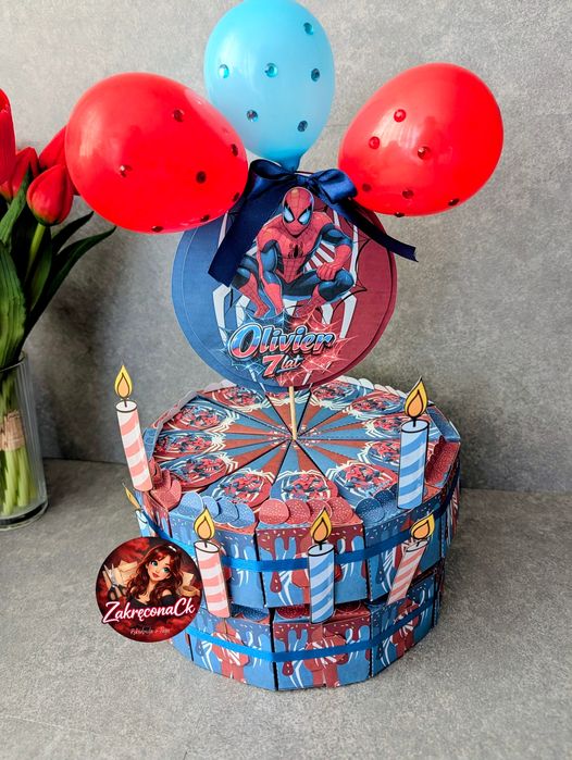 Tort z papieru Spiderman