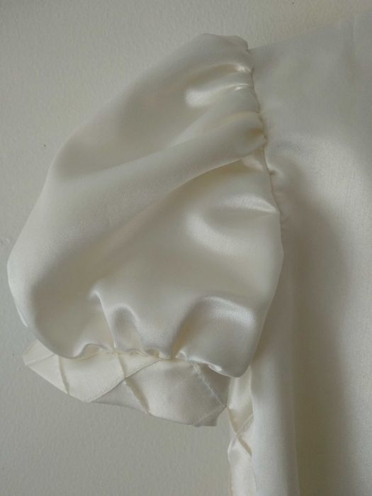 Vestido de Cerimónia Creme c/ flores Criança 8 Anos