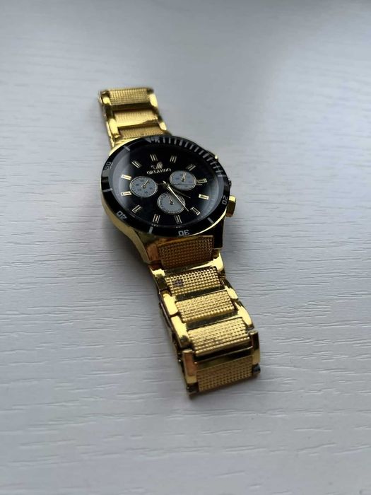 Elegancki złoty zegarek Orlando, nowa bateria