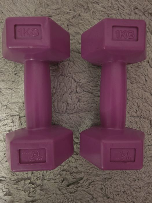 Ciężarki hantle bitumiczne 2 x 1 kg