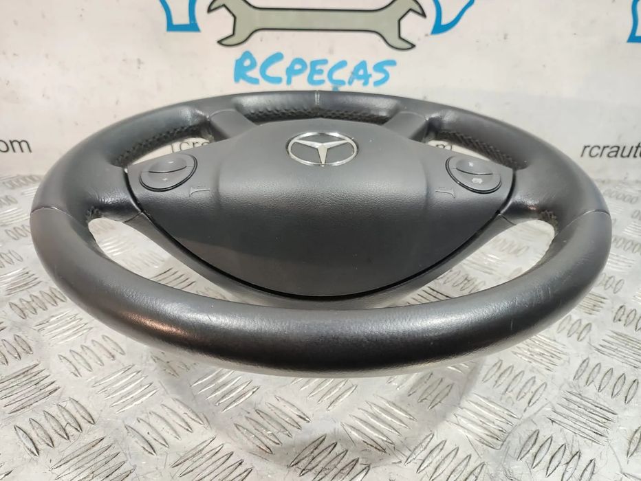 Volante + Airbag Completo em pele Mercedes Benz Class C W204 - Com