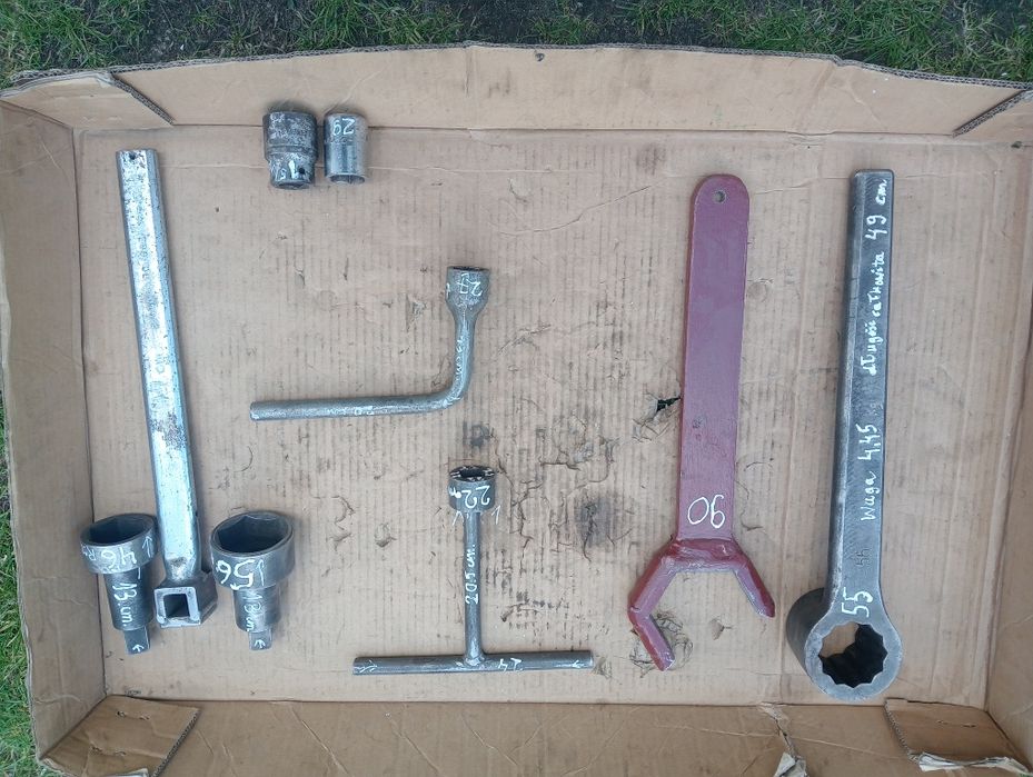 Starej produkcji duże klucz rozmiar 22,27,28, 55,56,46,90 i inne rozmi