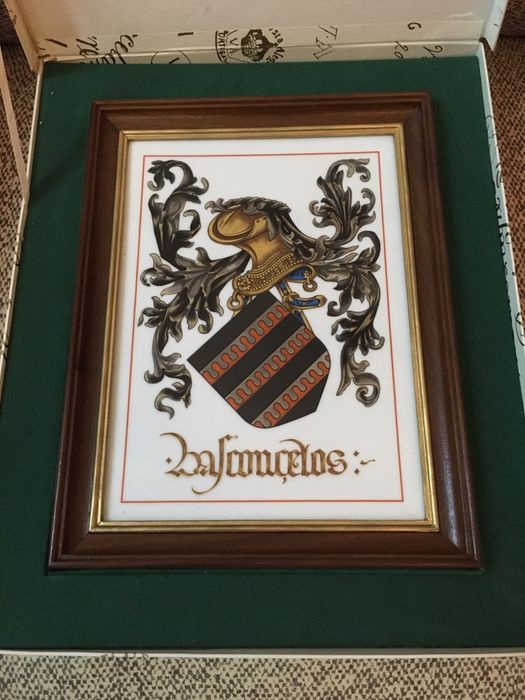 4 placas comemorativas Batalha Aljubarrota em porcelana Vista Alegre