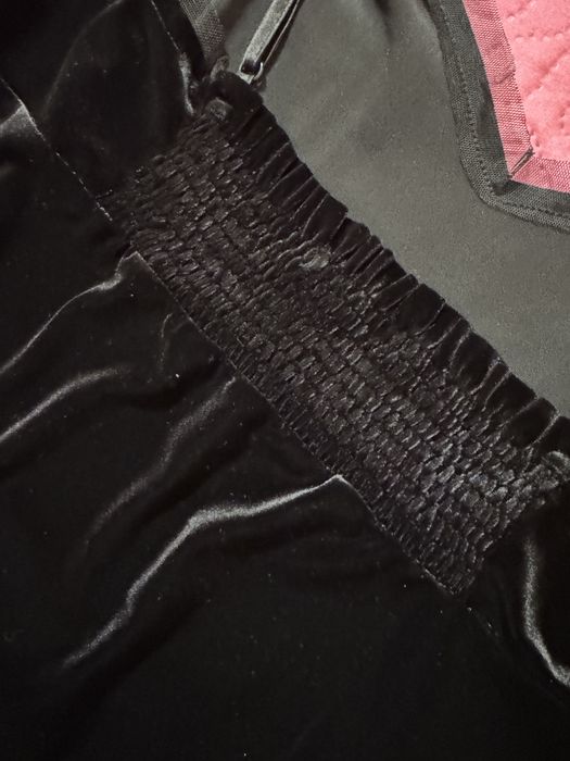 Черный бархатный топ xl