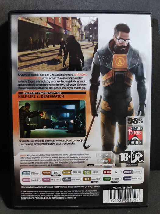 Gra PC retro, Half Life 2, stan idealny