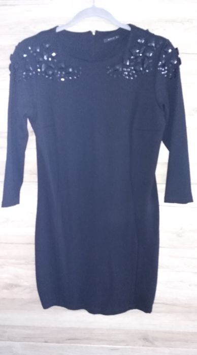 Tunika sukienka mini mała czarna MOHITO XL 42