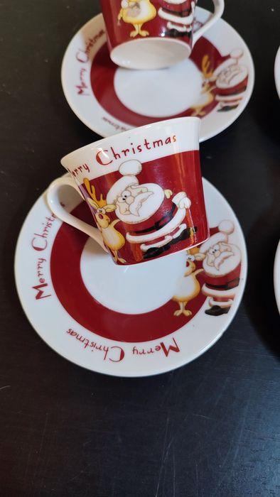 Conjunto 4 chávenas de Café Natal