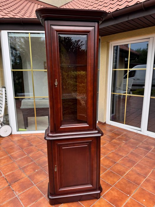 Witryna styl dębowa narożna kredens regał półki rogówka szafka komoda