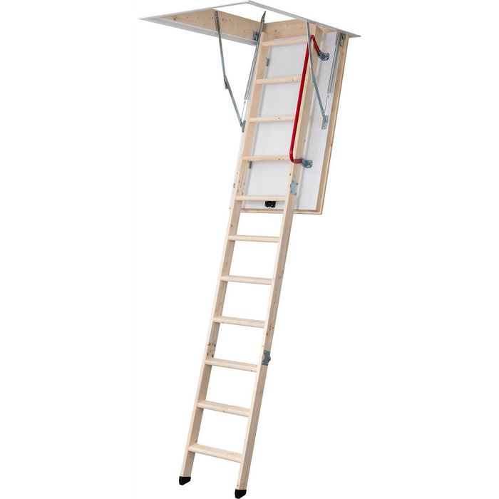 Drewniane chody strychowe Werner ThermoPLUS 113x55cm 2,86m Termoizolowane klapa 64mm Poręcz OPIS