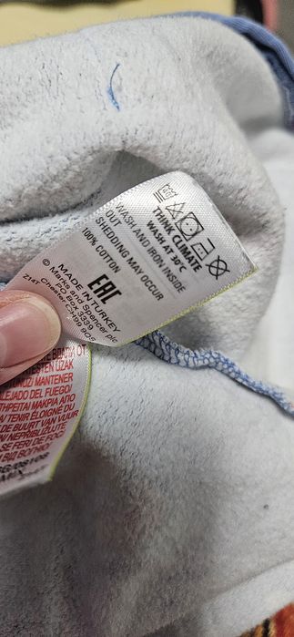 Комбинезон пижама m&s хлопок с начесом с капюшоном 104-110 116