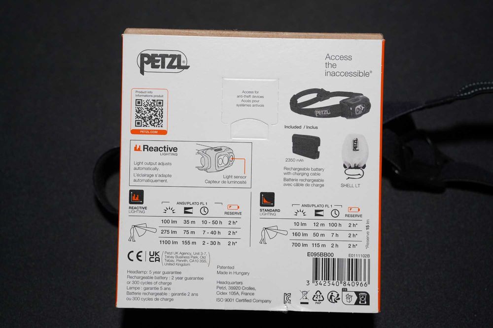PETZL SWIFT RL 1100 - latarka,  czołówka (PROSZĘ PRZECZYTAĆ OPIS)
