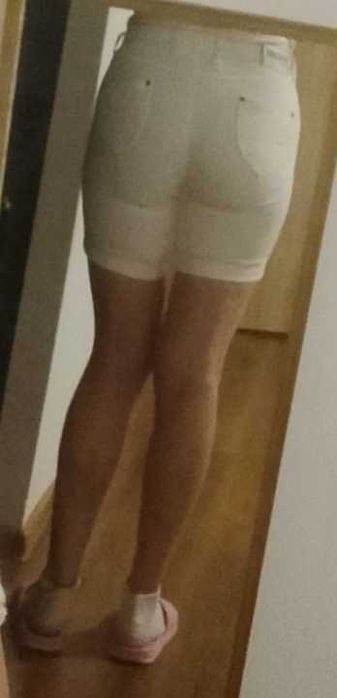 Biale jeansowe spodenki kocca 36 38 s m elastyczne