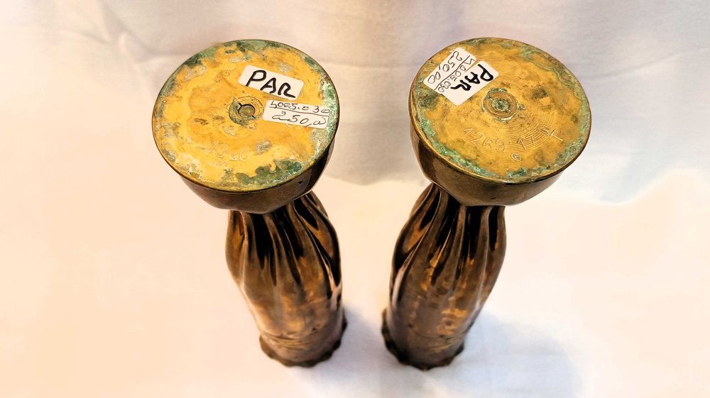 Par Jarras Trench Art Primeira Guerra Mundial