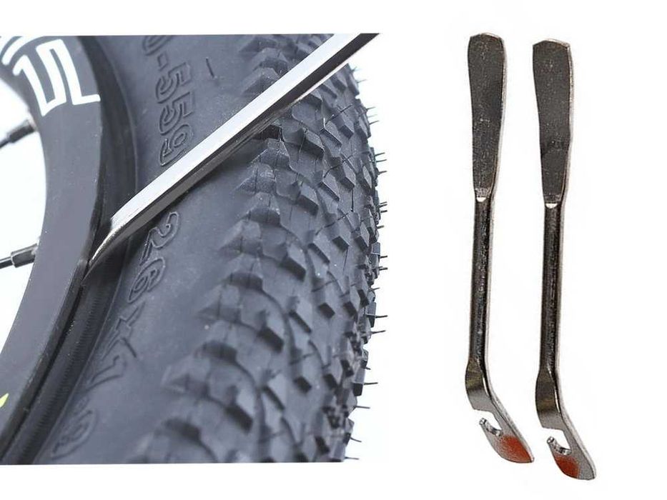 Zestaw wulkanizacyjny do dętek rowerowych naprawczy łatki z łyżkami