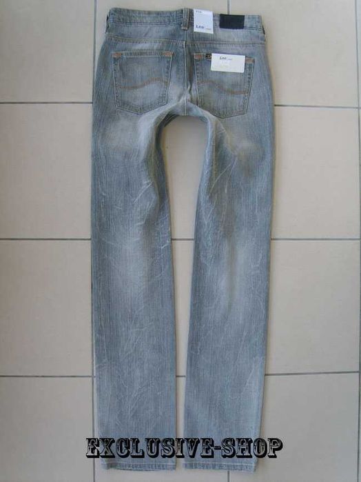 Spodnie damskie szare jeansy Lee Rice W25 L33 pas 66 cm