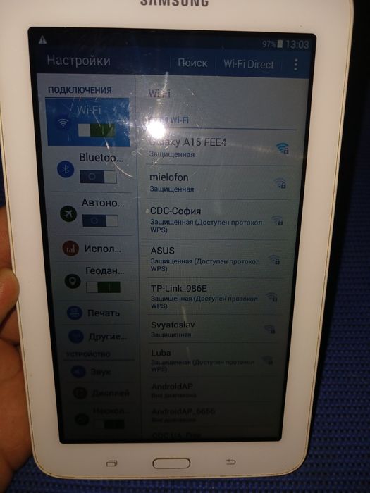 Планшет Samsung диагональ 7 дюймов Самсунг для просмотра  в интернете