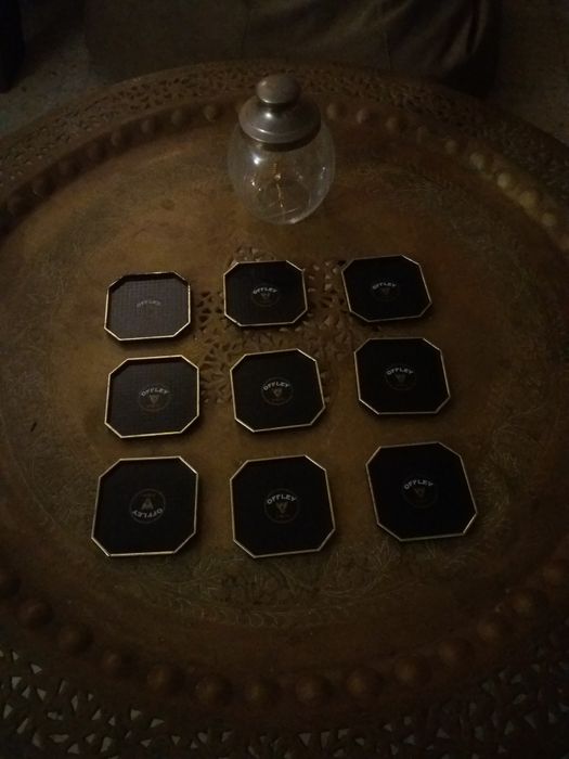 9 bases de copos"Offley" bolsa artesanal  de viagem/Hawai