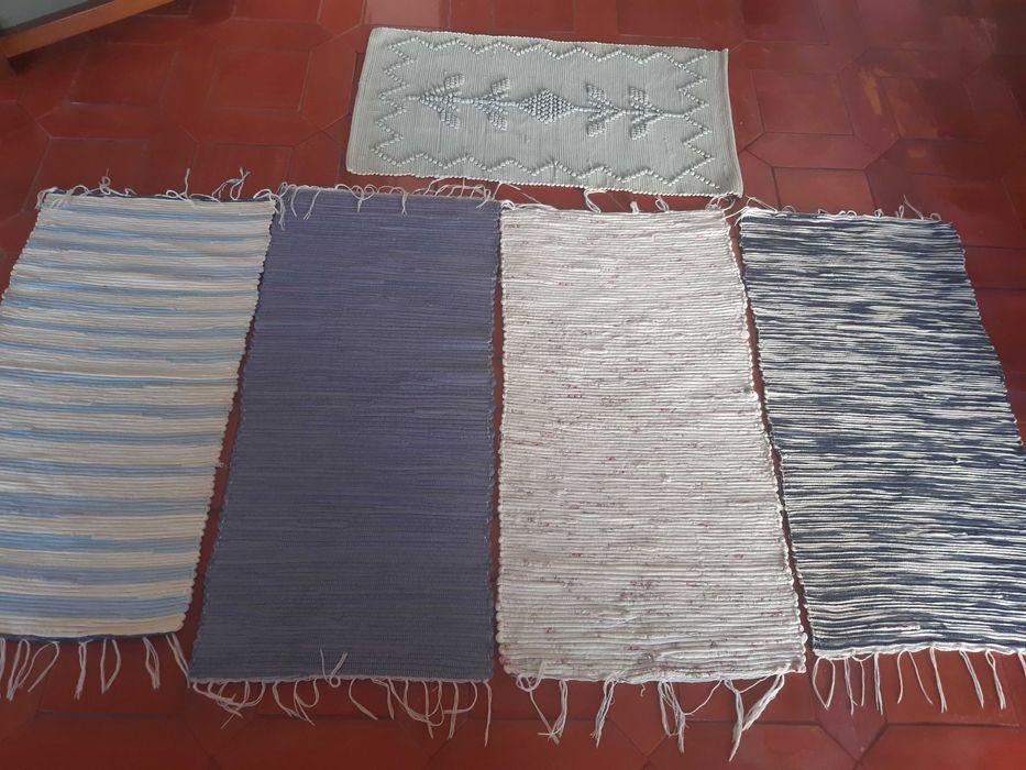 Conjunto 5 tapetes trapos, excelente estado