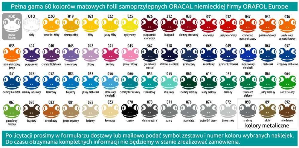 AUTHOR naklejki zastępcze na rower komplet 6 sztuk