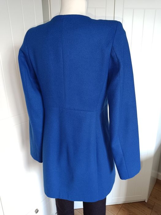 Płaszcz damski wiosenny płaszczyk wełniany wełna klasyczny Edima 38