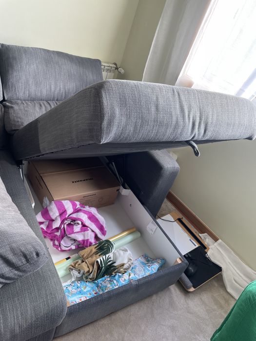 Sofá ESKILSTUNA IKEA 3 lugares com chaise longue – Cinzento